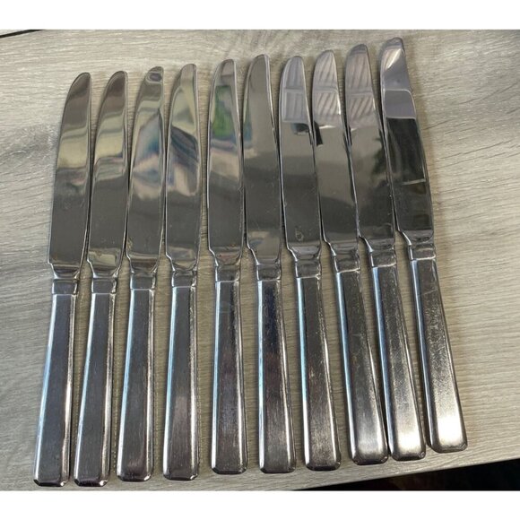 New French Solid Knife "Reston" Stainless Cambridge Flat End - Picture 1 of 5